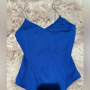 Blue bodysuit top